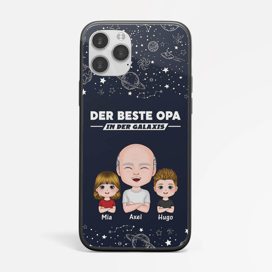 1195FGE2 Personalisierte Geschenke Handyhulle Bester Papa Galaxie