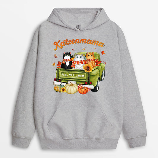 1207HGE1 Personalisierte Geschenke Hoodie Herbst Katze Katzenliebhaber