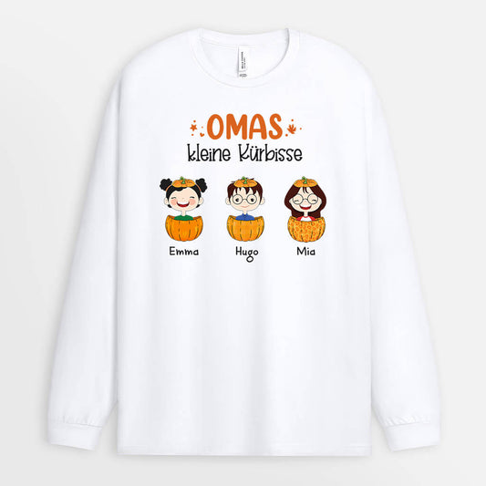 1213NGE1 Personalisierte Geschenke Langarmshirt Oma Opa Kurbis