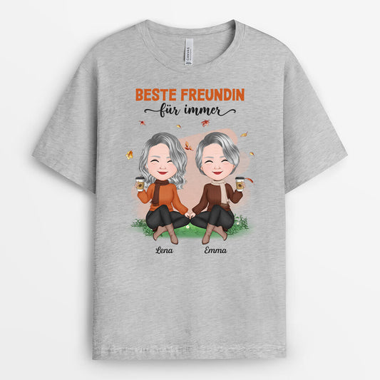 1214AGE2 Personalisierte Geschenke T shirt Beste Freundin Herbst