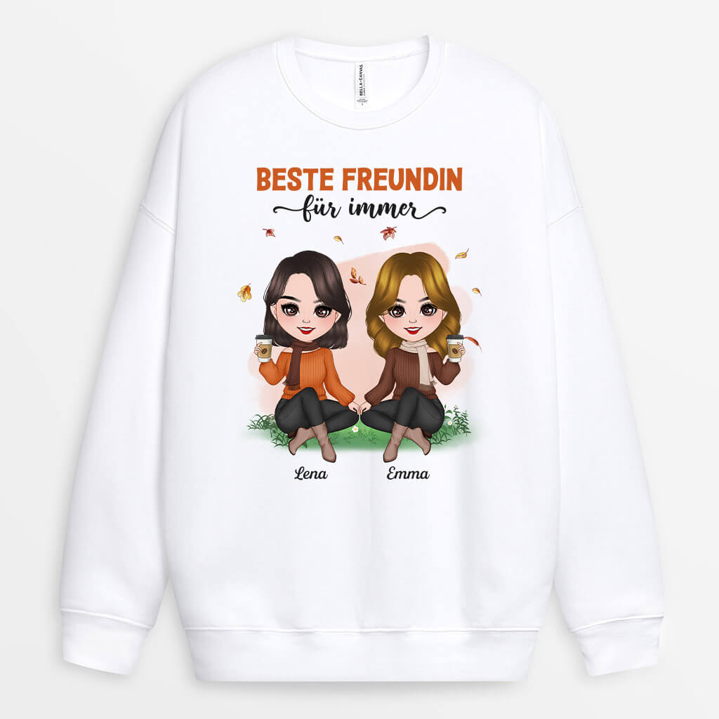 1214WGE1 Personalisierte Geschenke Pullover Beste Freundin Herbst