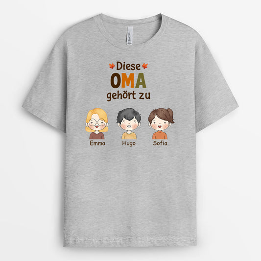 1215AGE2 Personalisierte Geschenke T shirt Mama Oma Herbst