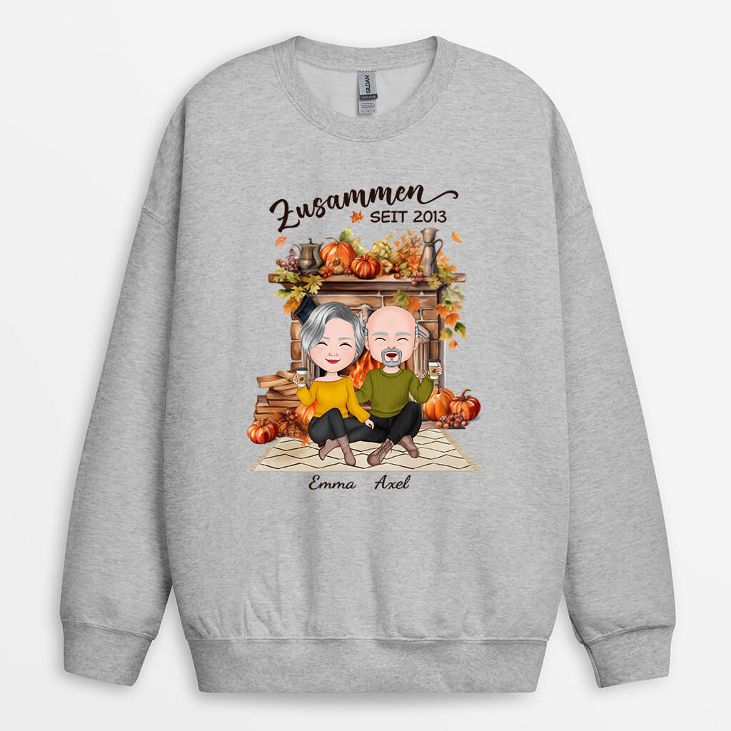 1220WGE2 Personalisierte Geschenke Pullover Zusammen Paar Herbst