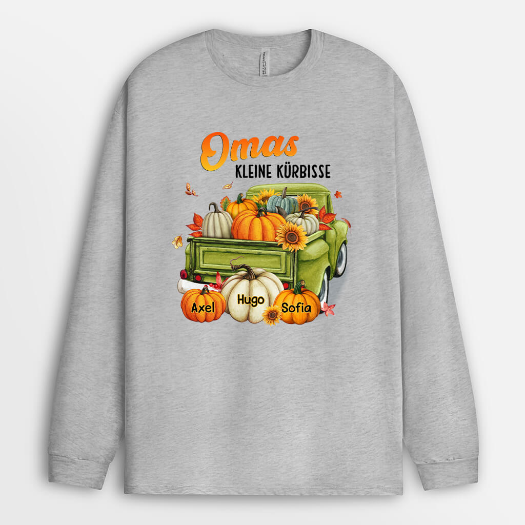 1222NGE2 Personalisierte Geschenke Langarmshirt Kurbis Mama Oma