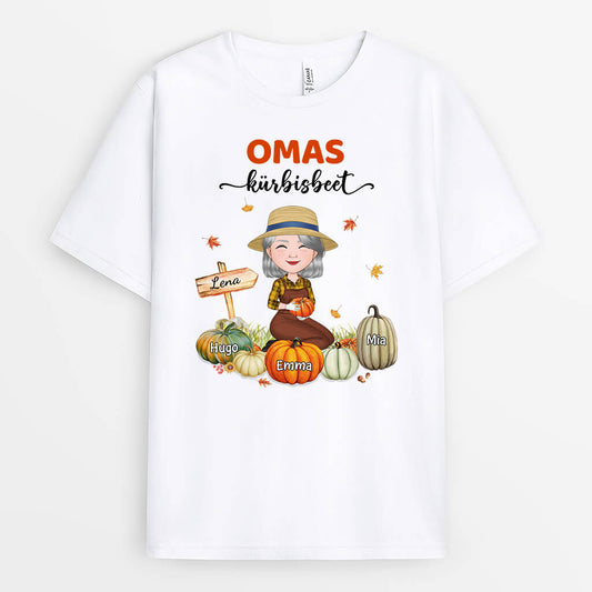 1224AGE1 Personalisierte Geschenke T shirt Kurbis Mama Oma