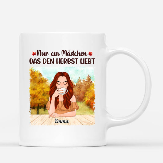 1225MGE1 Personalisierte Geschenke Tasse Madchen Frau Herbst