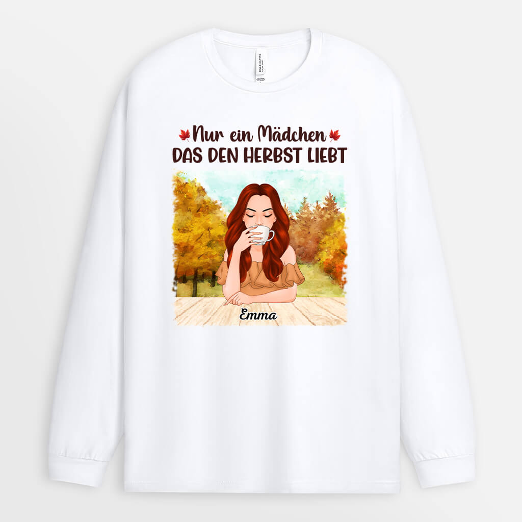 1225NGE1 Personalisierte Geschenke Langarmshirt Madchen Frau Herbst