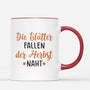 1227MGE3 Personalisierte Geschenke Tasse Blatter Herbst