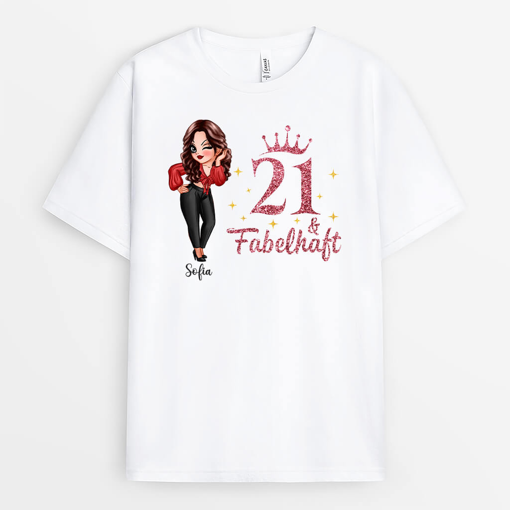 1231AGE1 personalisiertes 21 und atemberaubend t shirt