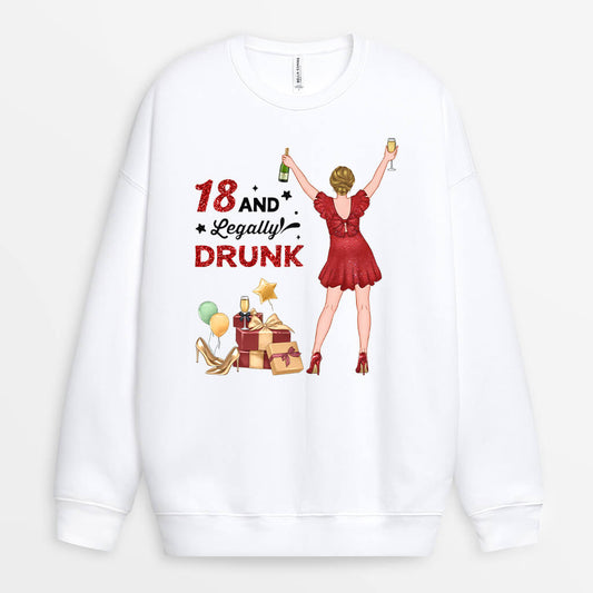 1234WGE Personalisierte Geschenke Pullover 18 Geburtstag Betrunken