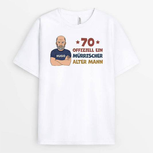 1239AGE1 personalisiertes offiziell ein murrischer alter mann geburtstag t shirt