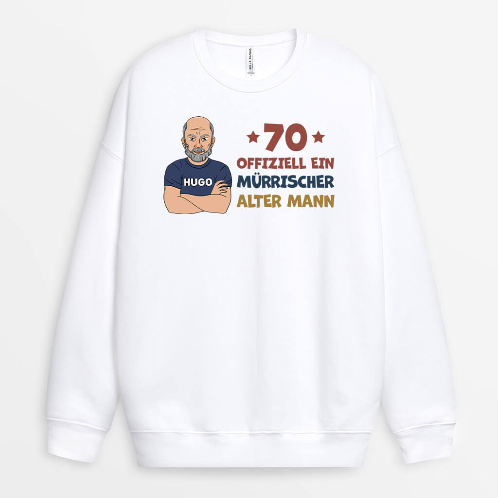 1239WGE1 personalisierter offiziell ein murrender alter mann geburtstag pullover