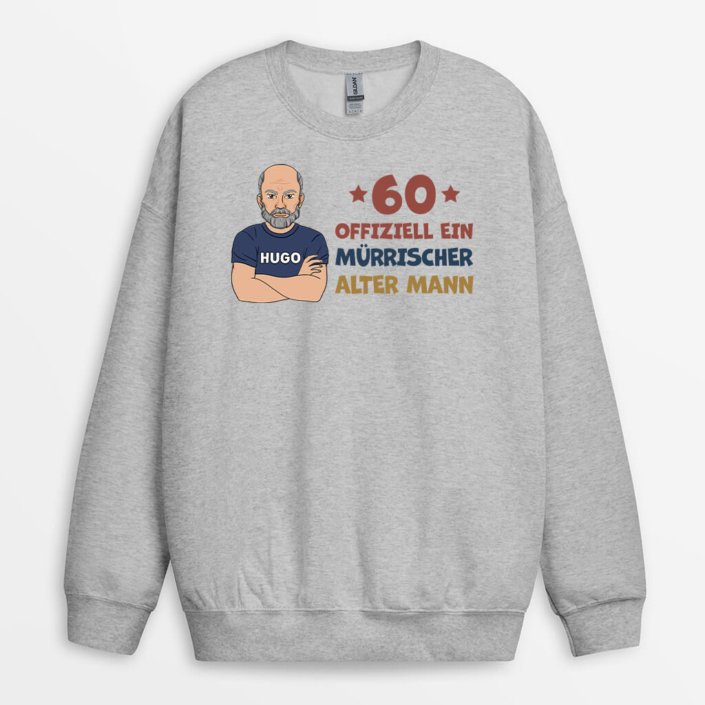 1239WGE2 personalisierter offiziell ein murrender alter mann geburtstag pullover