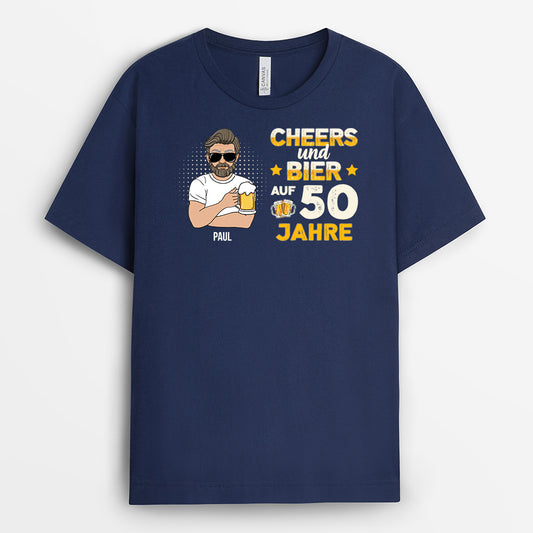1243AGE2 prost und bier auf  jahre personalisierte t shirts manner 1243AKI8B
