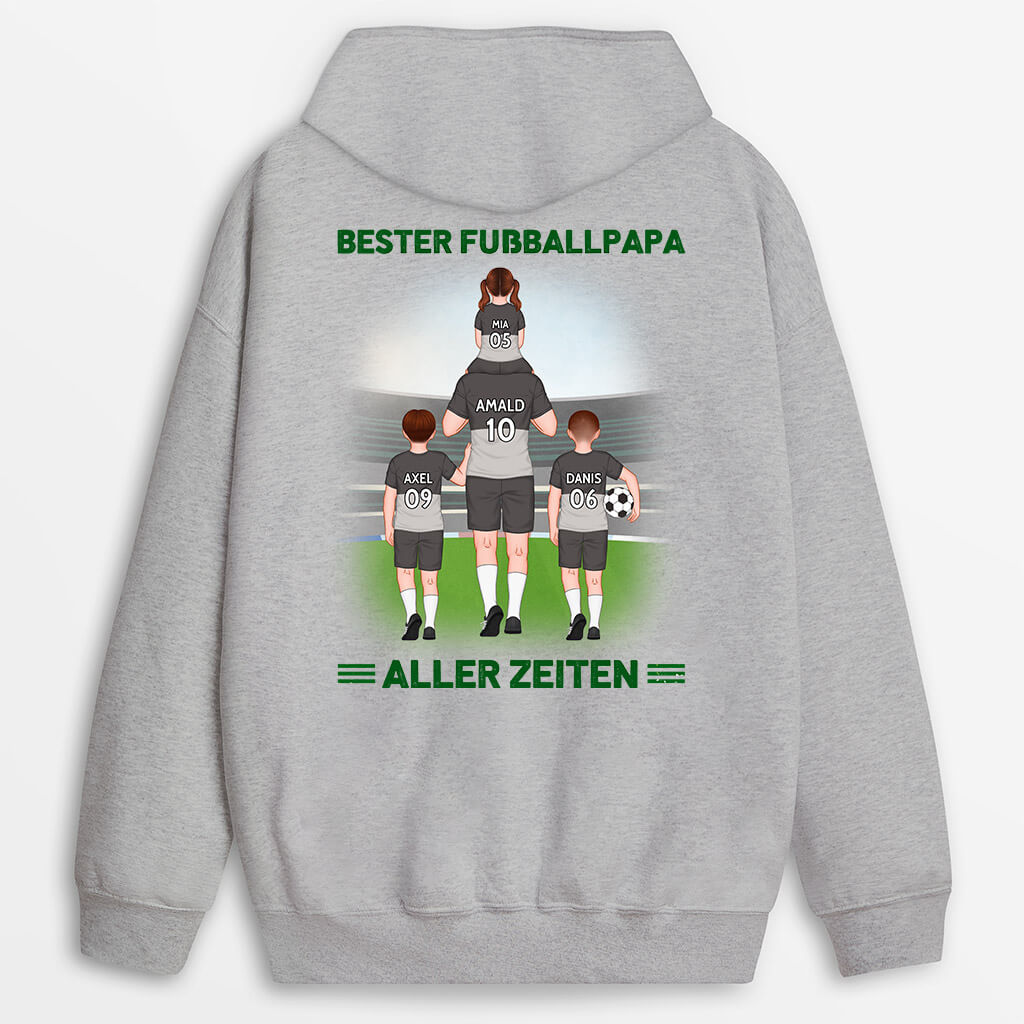 1256hge1 personalisierter bester fussball papa uberhaupt hoodie