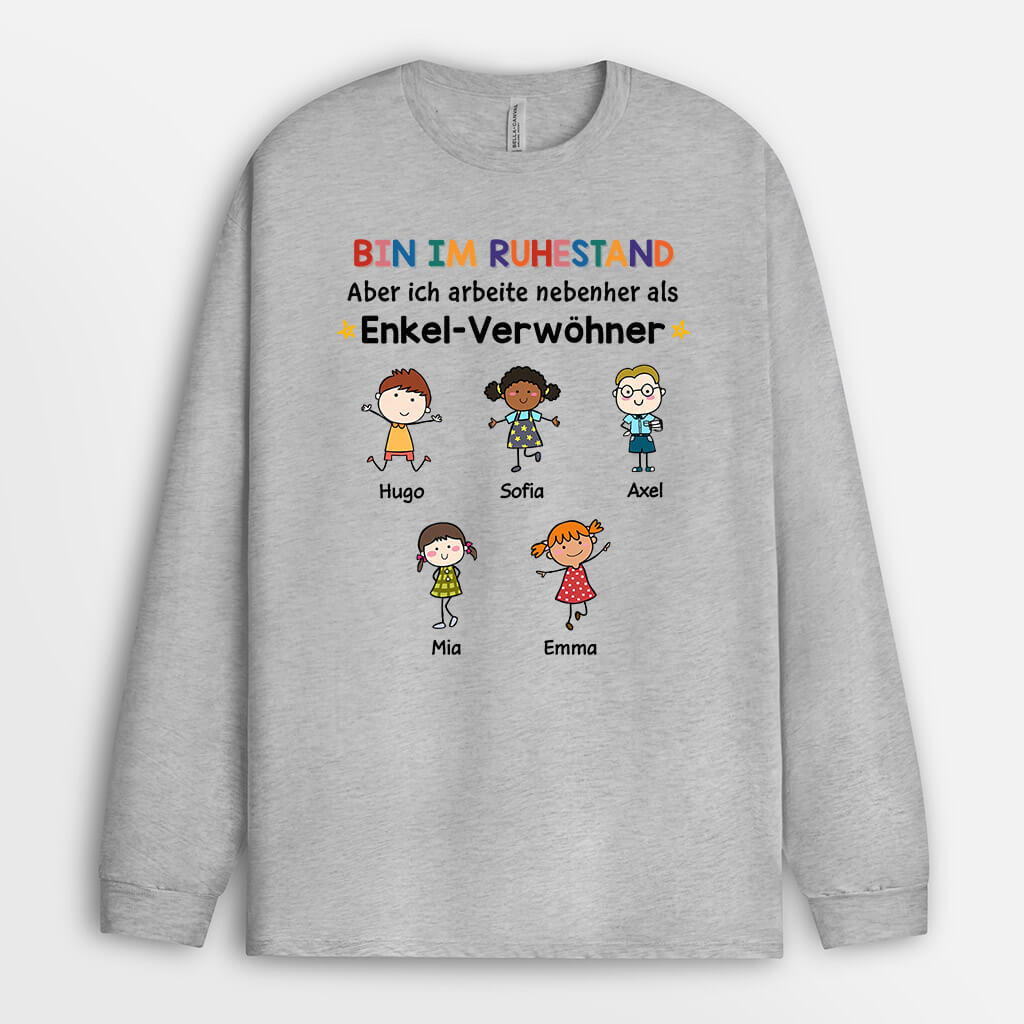 1257NGE2 personalisiertes ich bin schon im ruhestand langarmshirt