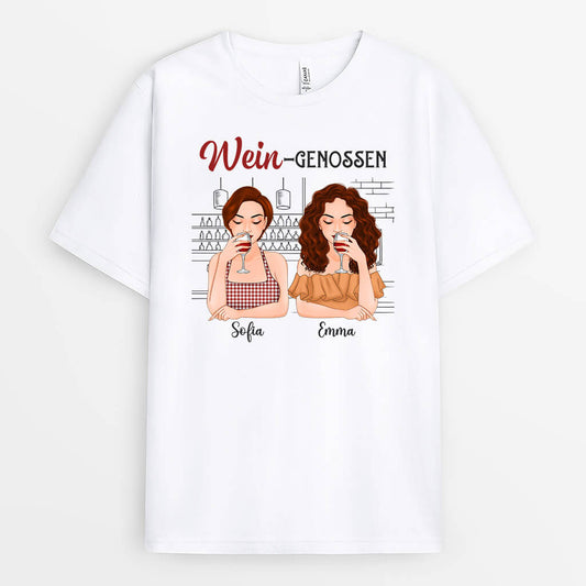 1281AGE1 personalisiertes wein genossen t shirt