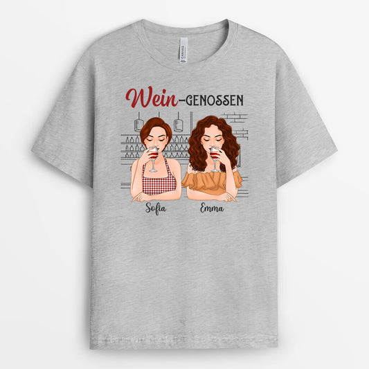 1281AGE2 personalisiertes wein genossen t shirt