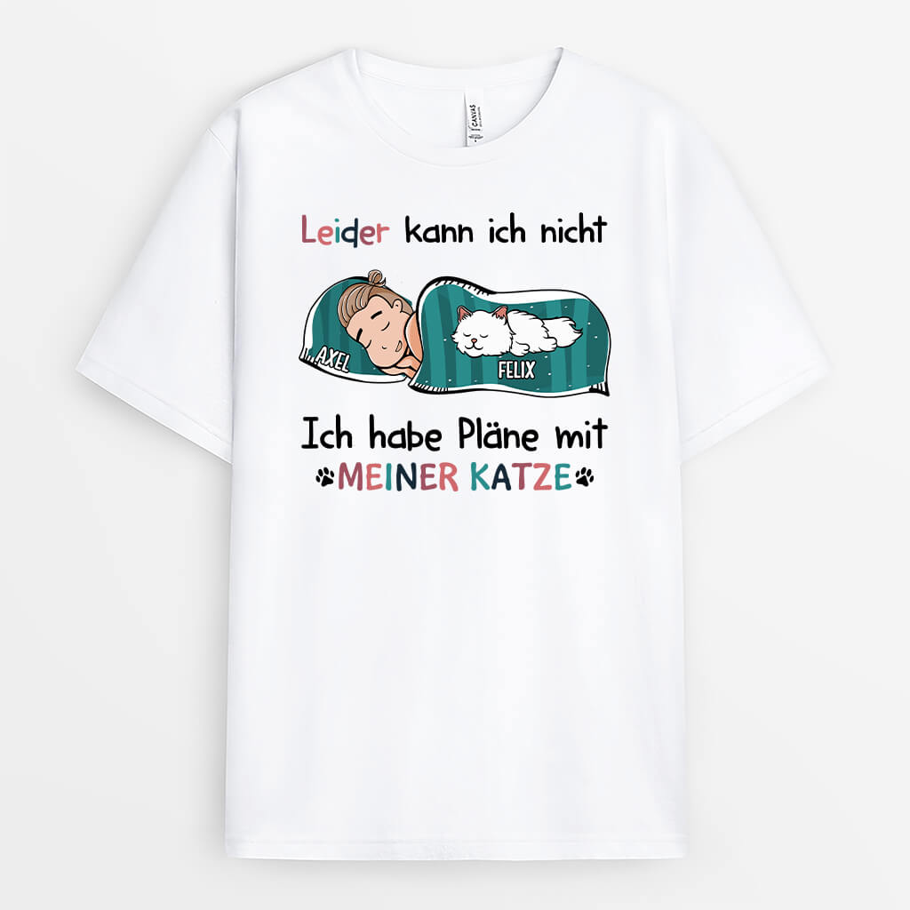 1287AGE1 personalisierte ich habe plane mit meiner sussen katze t shirt