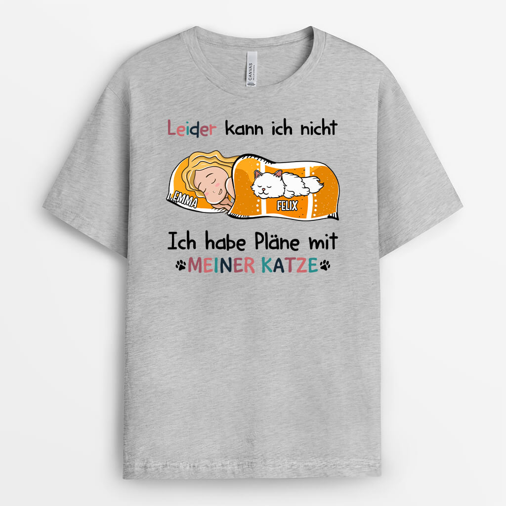 1287AGE2 personalisierte ich habe plane mit meiner sussen katze t shirt