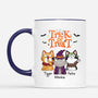 1294MGE2 personalisierte susses oder saures halloween katzen tasse