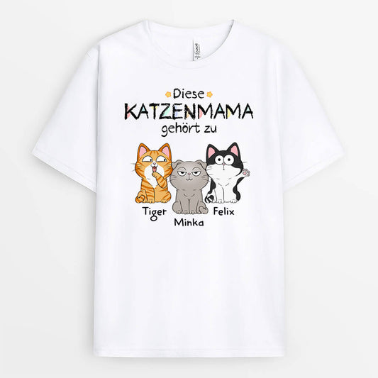 1295AGE1 personalisiertes katzenmama katzenpapa gehort zu lustig t shirt