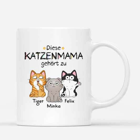 1295MGE1 personalisierte katzenmama katzenpapa gehort zu lustig tasse