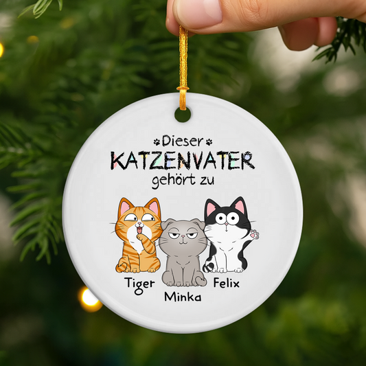 1295OGE2 diese katzenmama gehort zu personalisierte keramik ornamente_ katzen 1295O