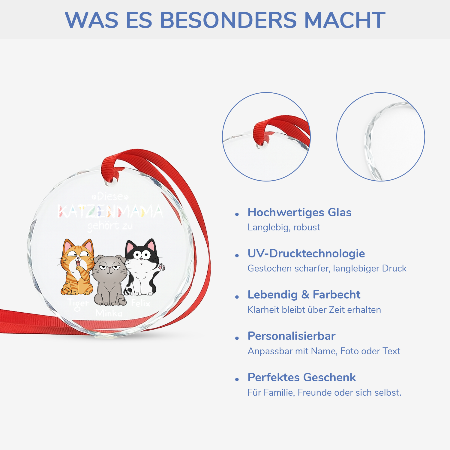 1295OGE4 diese katzenmama gehort zu personalisierte glas ornamente katzen 1295O