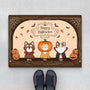 1312DGE1 personalisierte happy halloween katzen fussmatte