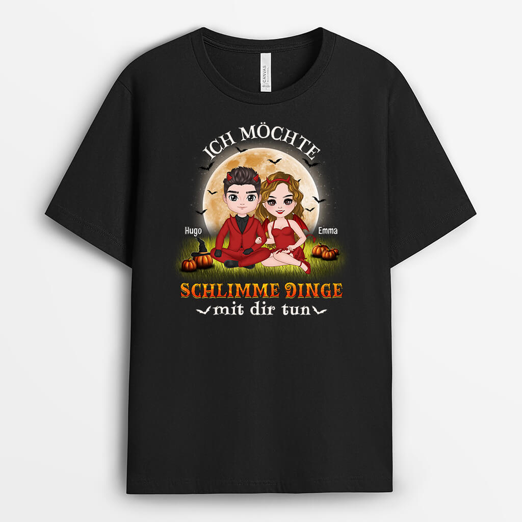 1315AGE1 personalisiertes ich mochte schlimme dinge mit dir tun halloween t shirt