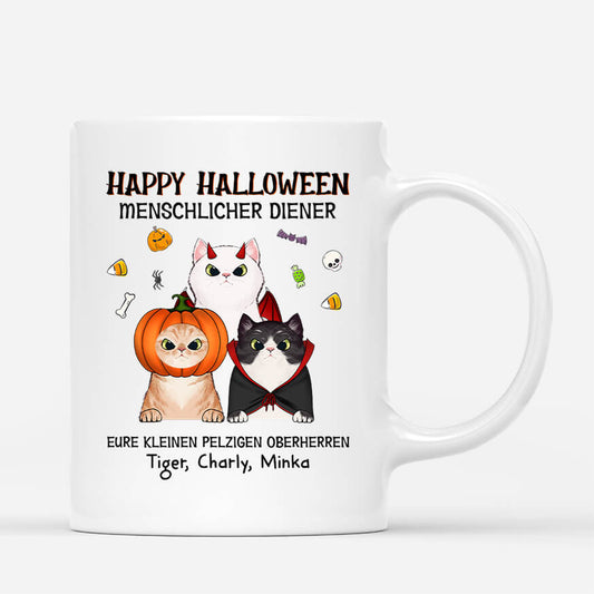 1316MGE1 personalisierte happy halloween menschlicher diener tasse