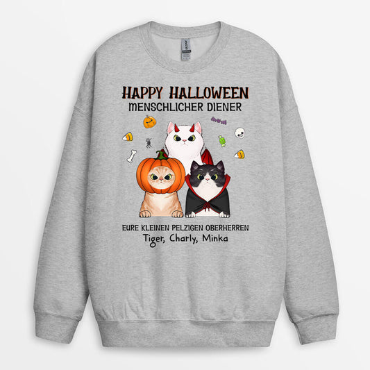 1316WGE2 personalisierter happy halloween menschlicher diener pullover