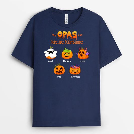 1318AGE2 personalisiertes papas kleine kurbisse halloween t shirt