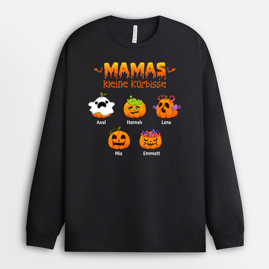 1318NGE1 personalisiertes omas kleine susse kurbisse  halloween langarmshirt