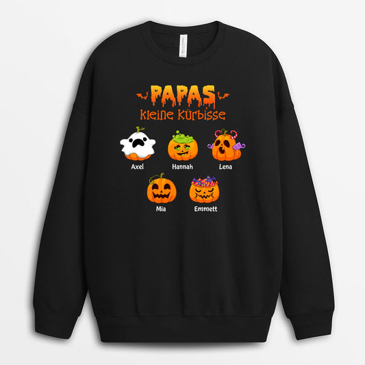 1318WGE1 personalisierter papas kleine kurbisse halloween pullover