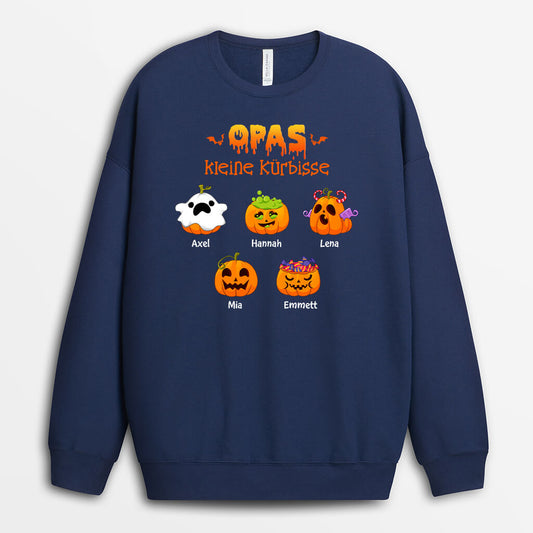 1318WGE2 personalisierter papas kleine kurbisse halloween pullover