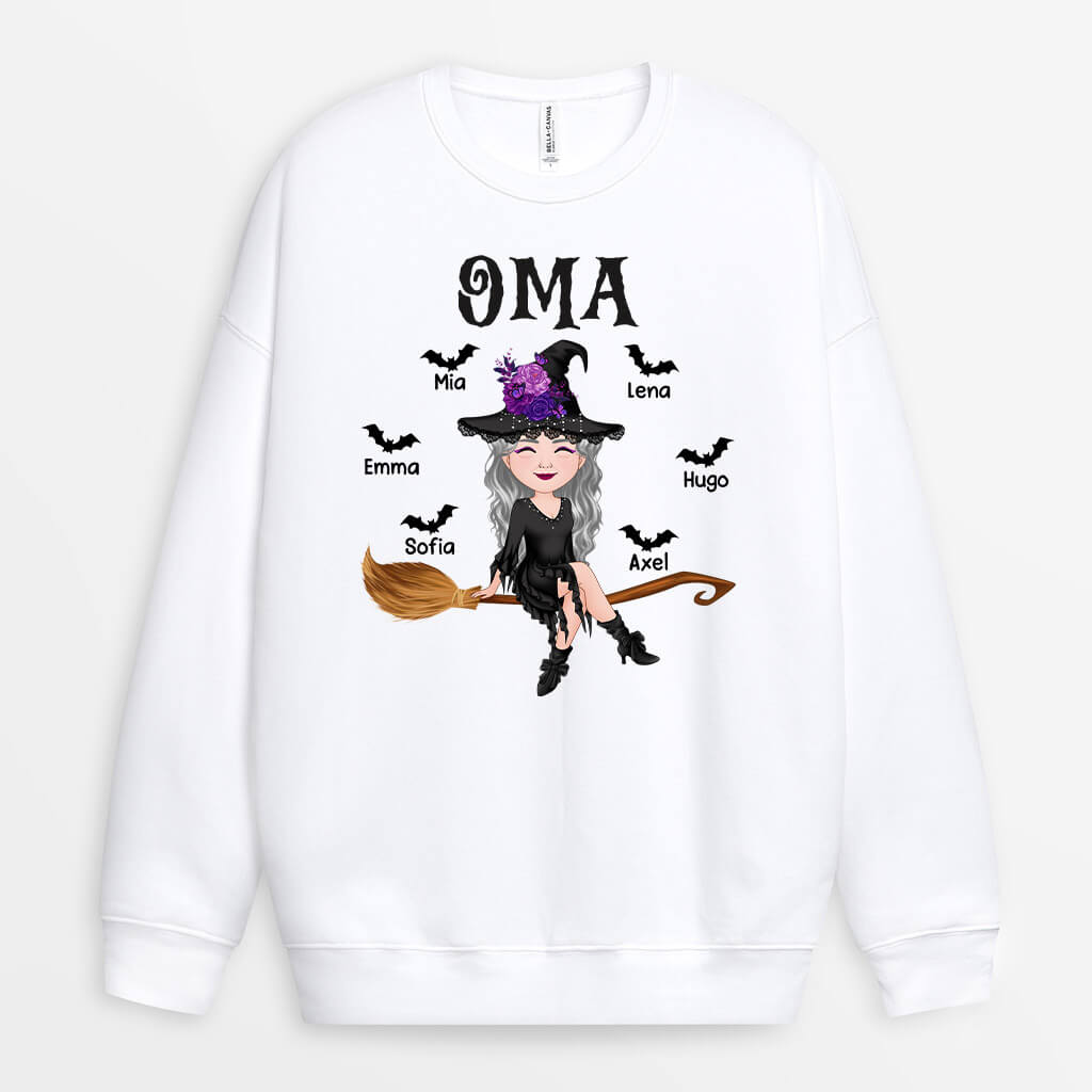 1323WGE1 personalisierter oma hexe halloween pullover