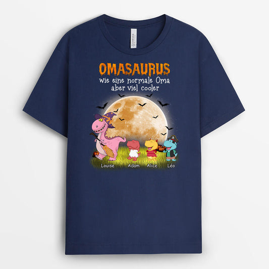 1326AGE1 personalisiertes oma dinosaurier halloween t shirt