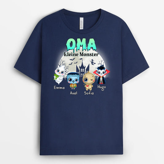 1330AGE1 personalisiertes omas kleine susse monster halloween t shirt