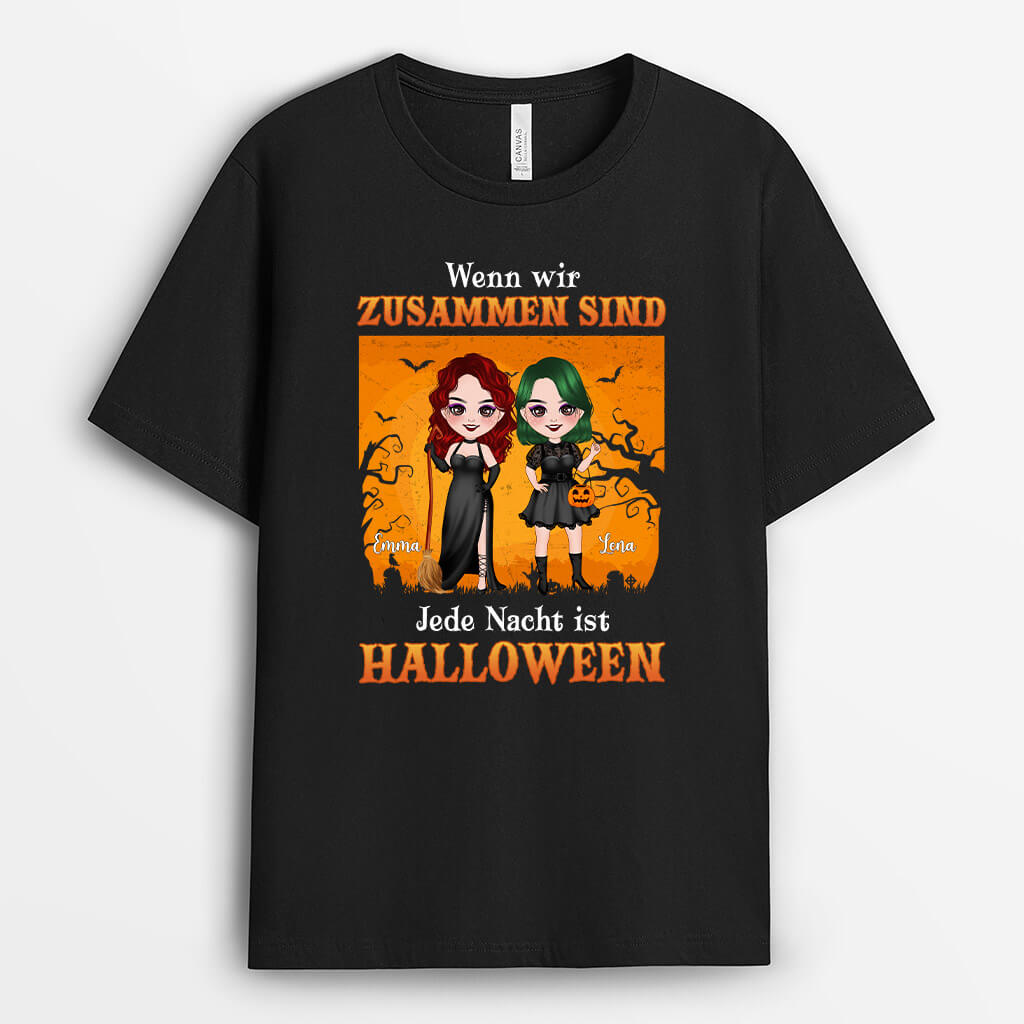 1333AGE1 personalisiertes wenn wir zusammen sind ist jede nacht halloween t shirt