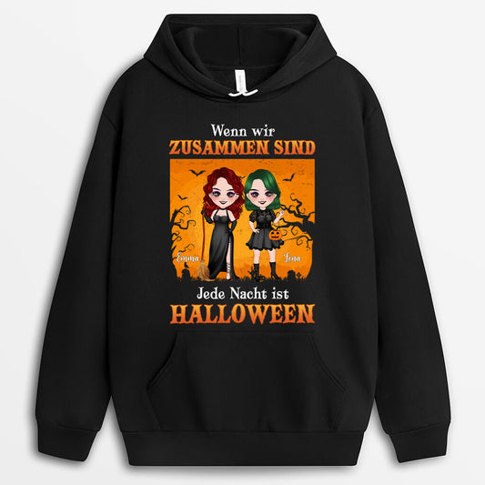 1333HGE1 personalisierter wenn wir zusammen sind ist jede nacht halloween hoodie