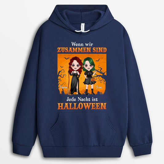 1333HGE2 personalisierter wenn wir zusammen sind ist jede nacht halloween hoodie