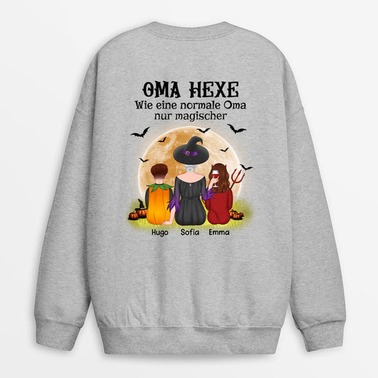 1337WGE1 personalisierter oma hexe aber noch magischer halloween pullover