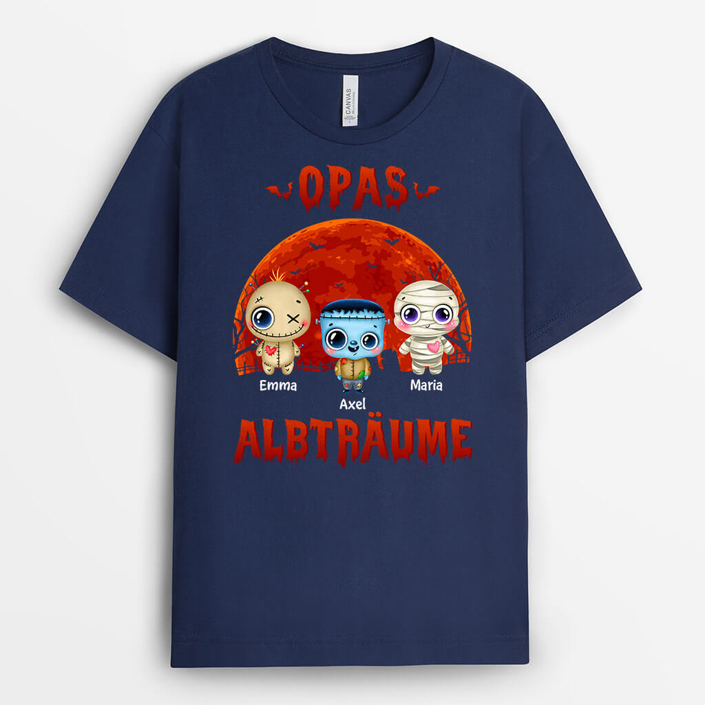 1340AGE2 personalisiertes opas albtraum halloween t shirt