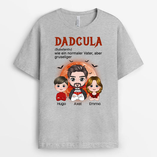1341AGE1 personalisiertes papa dracula halloween t shirt