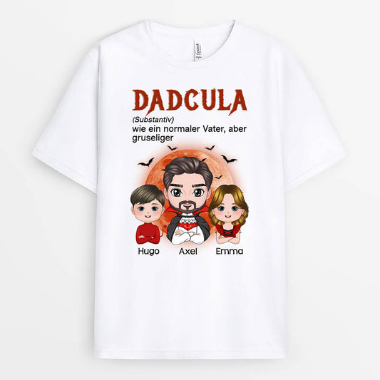 1341AGE2 personalisiertes papa dracula halloween t shirt