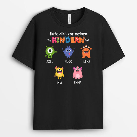 1343AGE1 personalisiertes hute dich vor meinen enkelkindern halloween t shirt