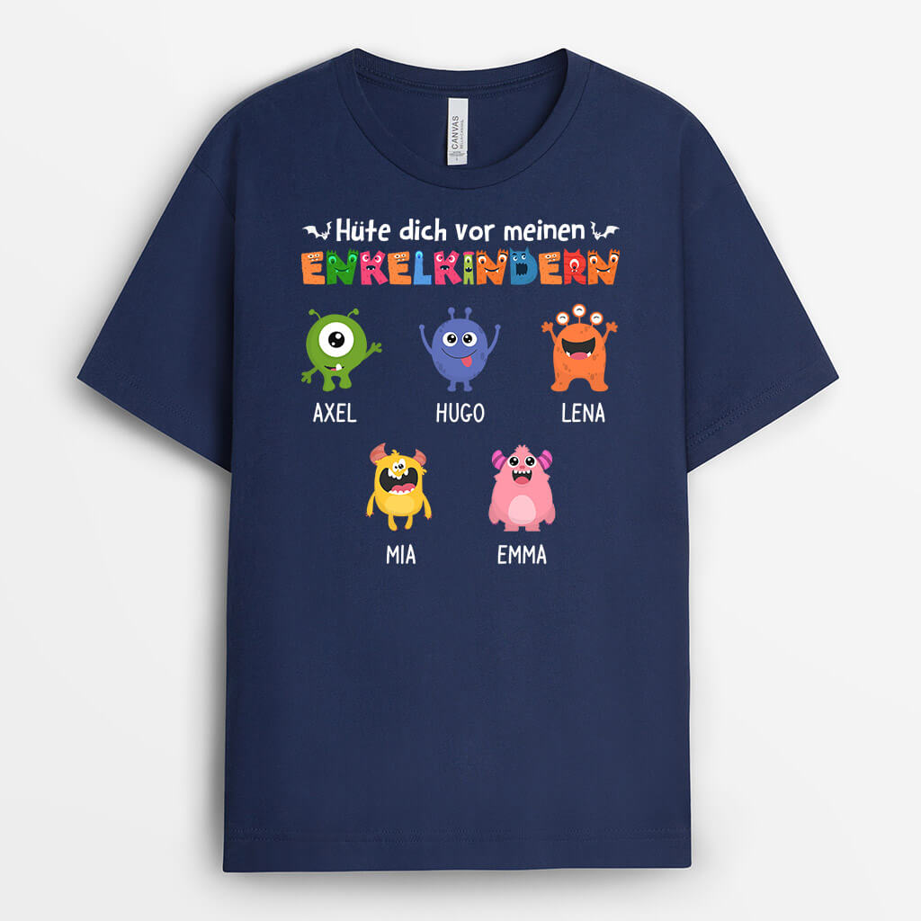 1343AGE2 personalisiertes hute dich vor meinen enkelkindern halloween t shirt