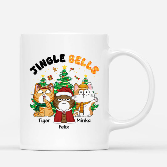 1364MGE1 personalisierte jingle bell weihnachten tasse